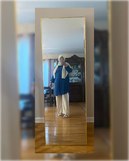 Chic Aerobin 2-Pieces Outfit in Blue Shade طقم آيروبين أنيق مكون من قطعتين باللون الأزرق الجميل