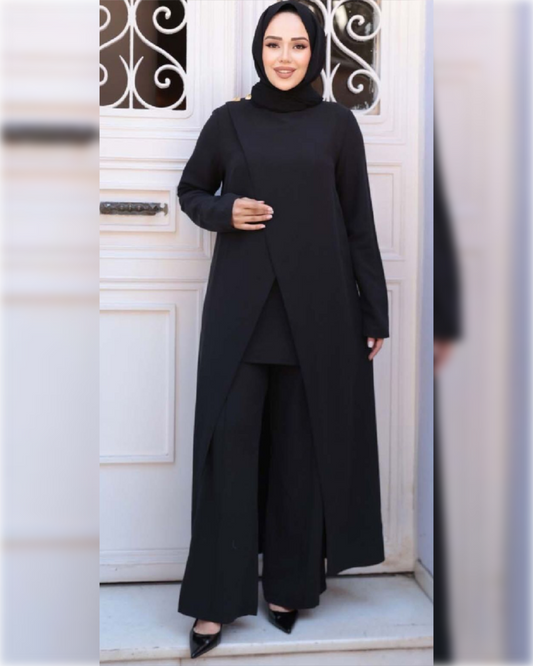 Layan Classic Black Flow 3-Pieces set طقم ليان الكلاسيكي أسود اللون مكون من ثلاثة قطع