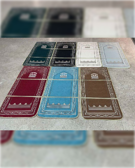 Foldable - Thick Padded Prayer Mat with Back Support  سجادة صلاة مريحة و قابلة للطي و لها مسند للظهر