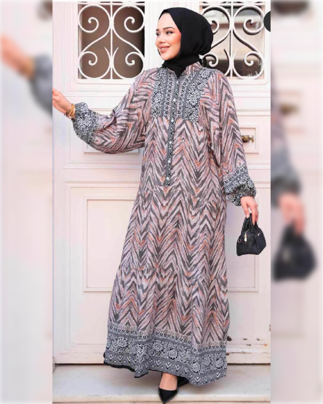 Salma Casual Cotton Dress in Gorgeous Multi Shades فستان سلمى العملي من القطن الناعم بألوان فاتحة جميلة