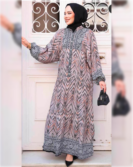 Salma Casual Cotton Dress in Gorgeous Multi Shades فستان سلمى العملي من القطن الناعم بألوان فاتحة جميلة