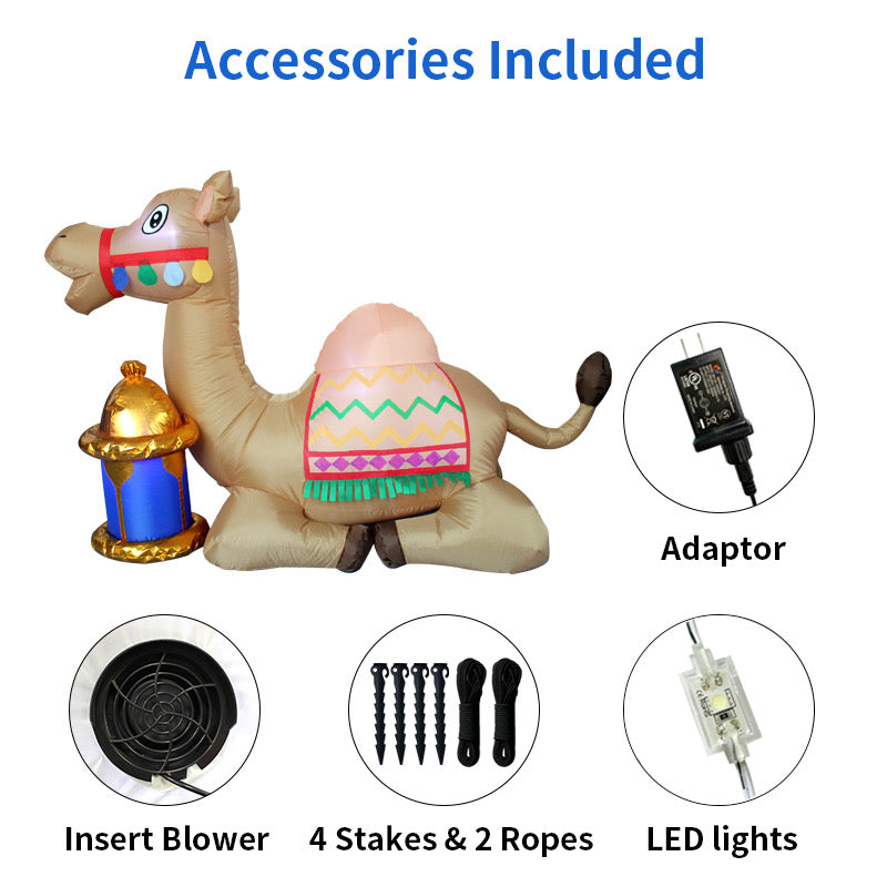Inflatable Camel 3 ft Balloon for Ramadan بالون لزينة رمضان على هيئة جمل بطول يصل ل3 أقدام