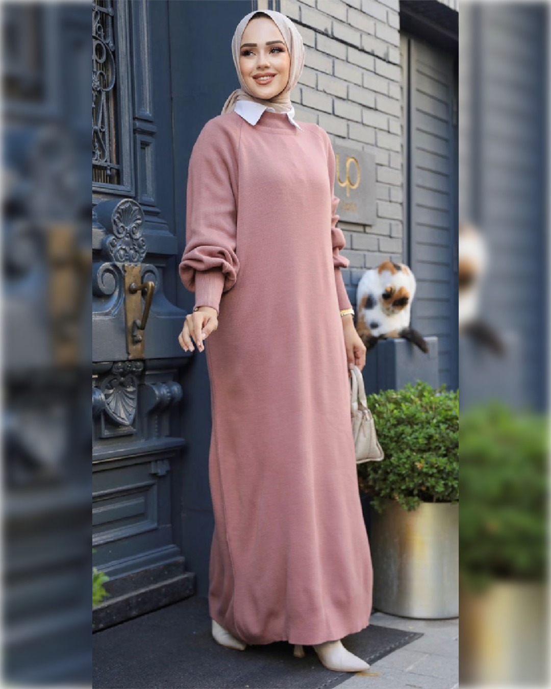 Long woolen dress best sale