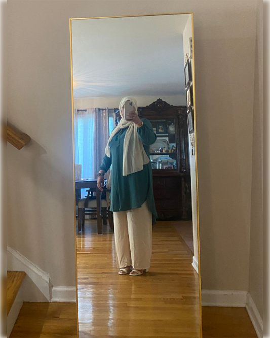 Chic Aerobin 2-Pieces Outfit in Dark Teal Shade طقم آيروبين أنيق مكون من قطعتين باللون الأخضر المزرق الجميل