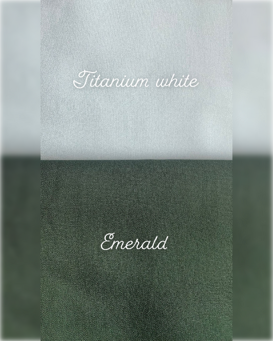 Georgette Hijab in Green & White Shades حجاب الجورجيت باللون الأخضر و اللون الأبيض الجميلين