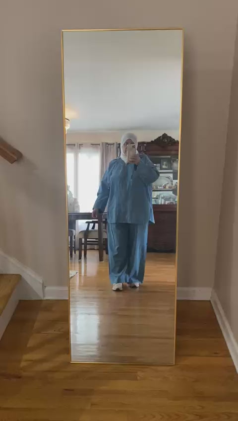 Stylish Denim Two-Pieces Set in Light Shade طقم جينز مكون من قطعتين بدرجة لون فاتحة