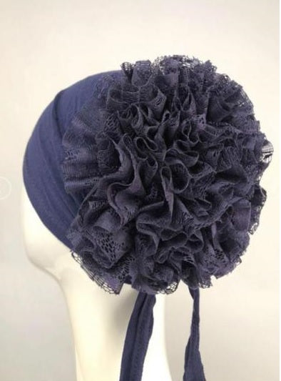 Navy Cotton inner hijab's cap