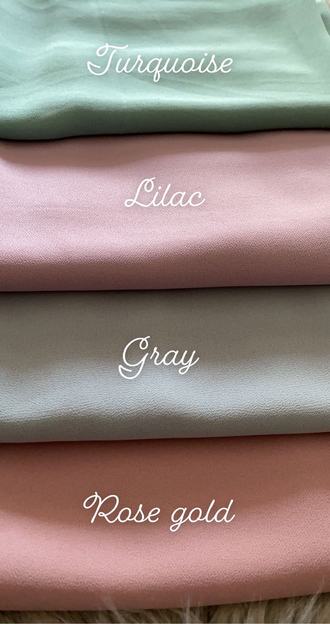 Chiffon non-slip hijab in different colors