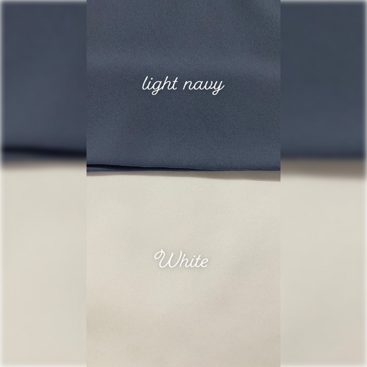 Georgette Hijab in Navy & White Shades حجاب الجورجيت بدرجتي اللون الأزرق و الأبيض الجميلين