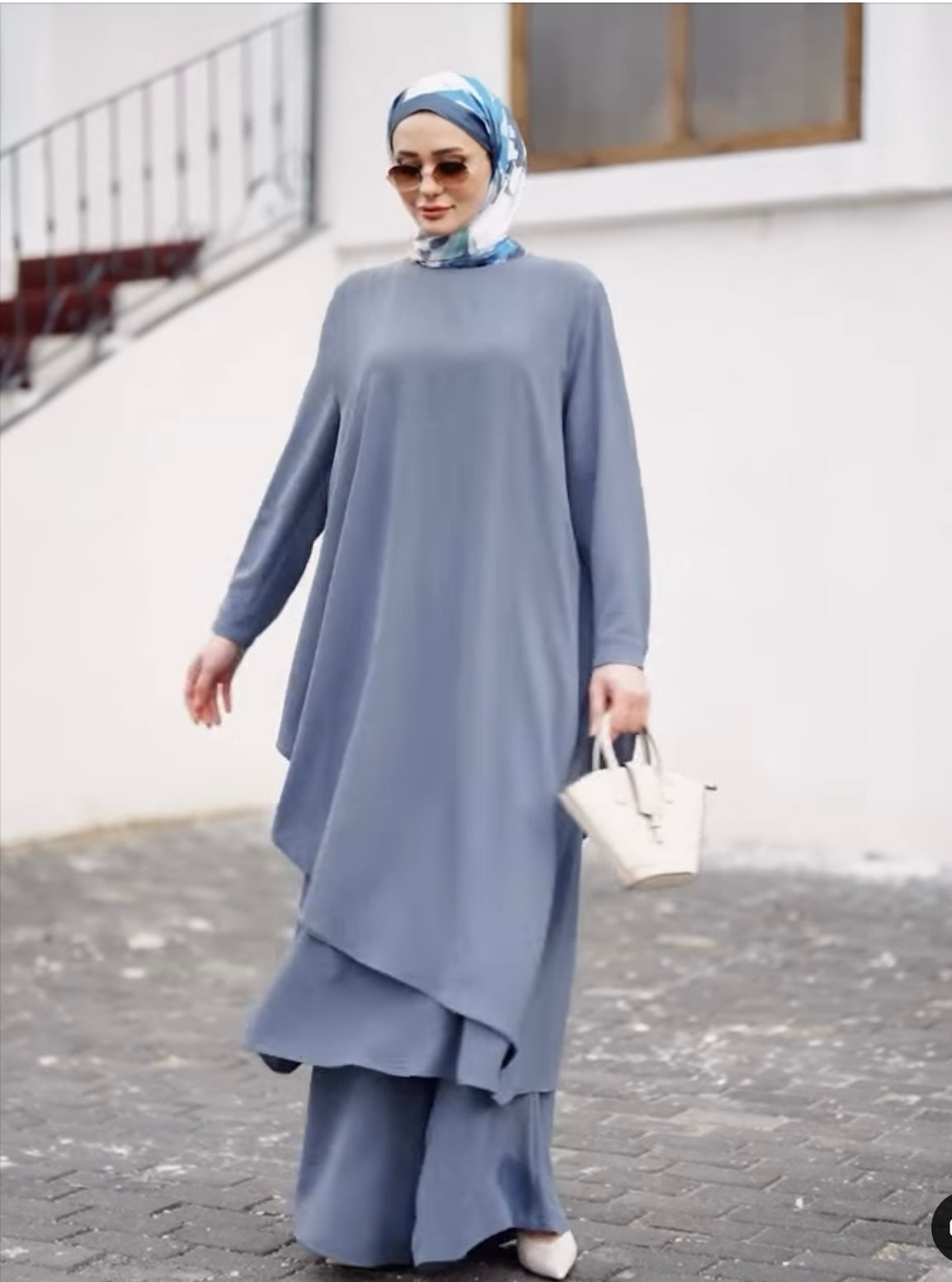 Modern Flowy Wide-Leg Silhouette Set طقم عصري مميز من قطعتين