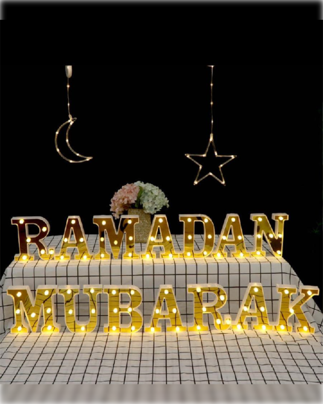 "RAMADAN MUBARAK" LED Letters  مصابيح للزينه على شكل أحرف كلمه رمضان مبارك