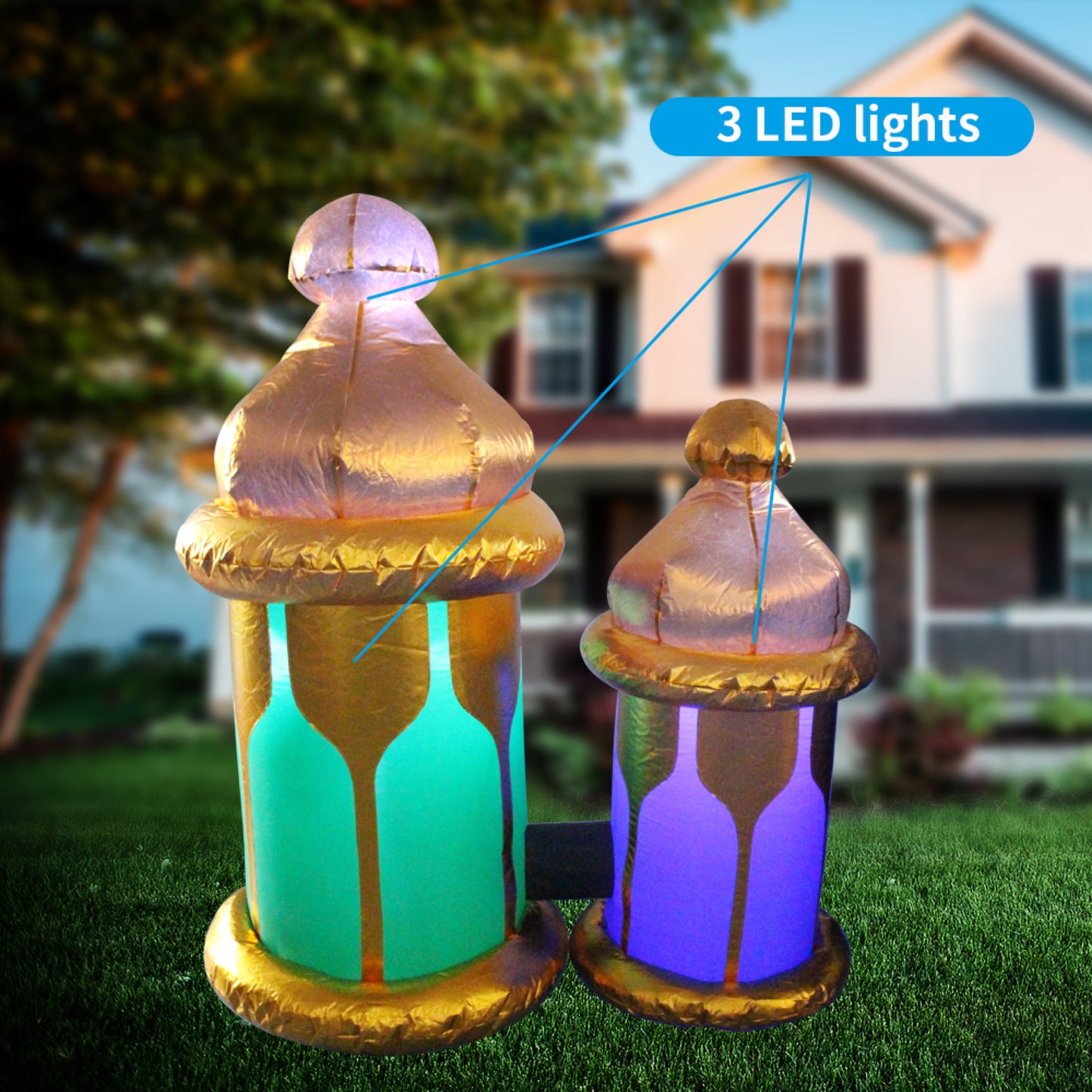 Inflatable Lantern Balloon for Ramadan بالون بشكل فانوس لزينة رمضان