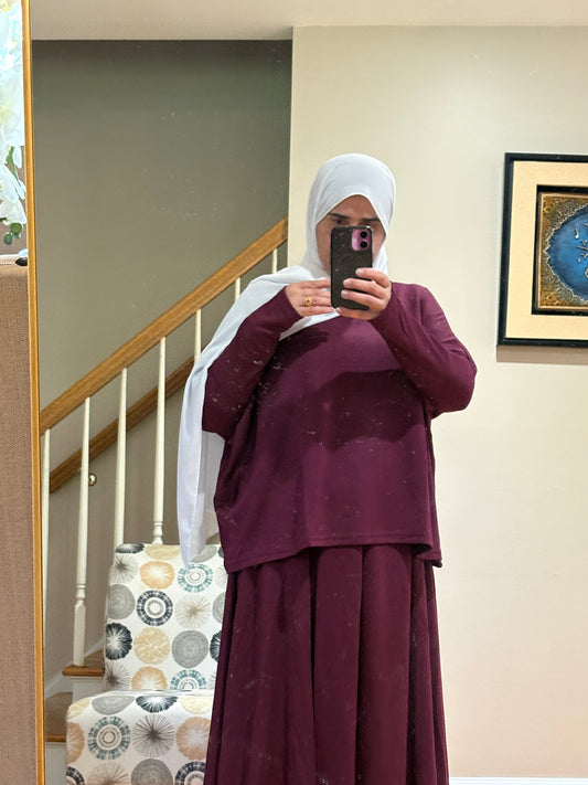 Flowy Modest Two Piece Skirt set  طقم تنورة  محتشم انسيابي مكوّن من قطعتين