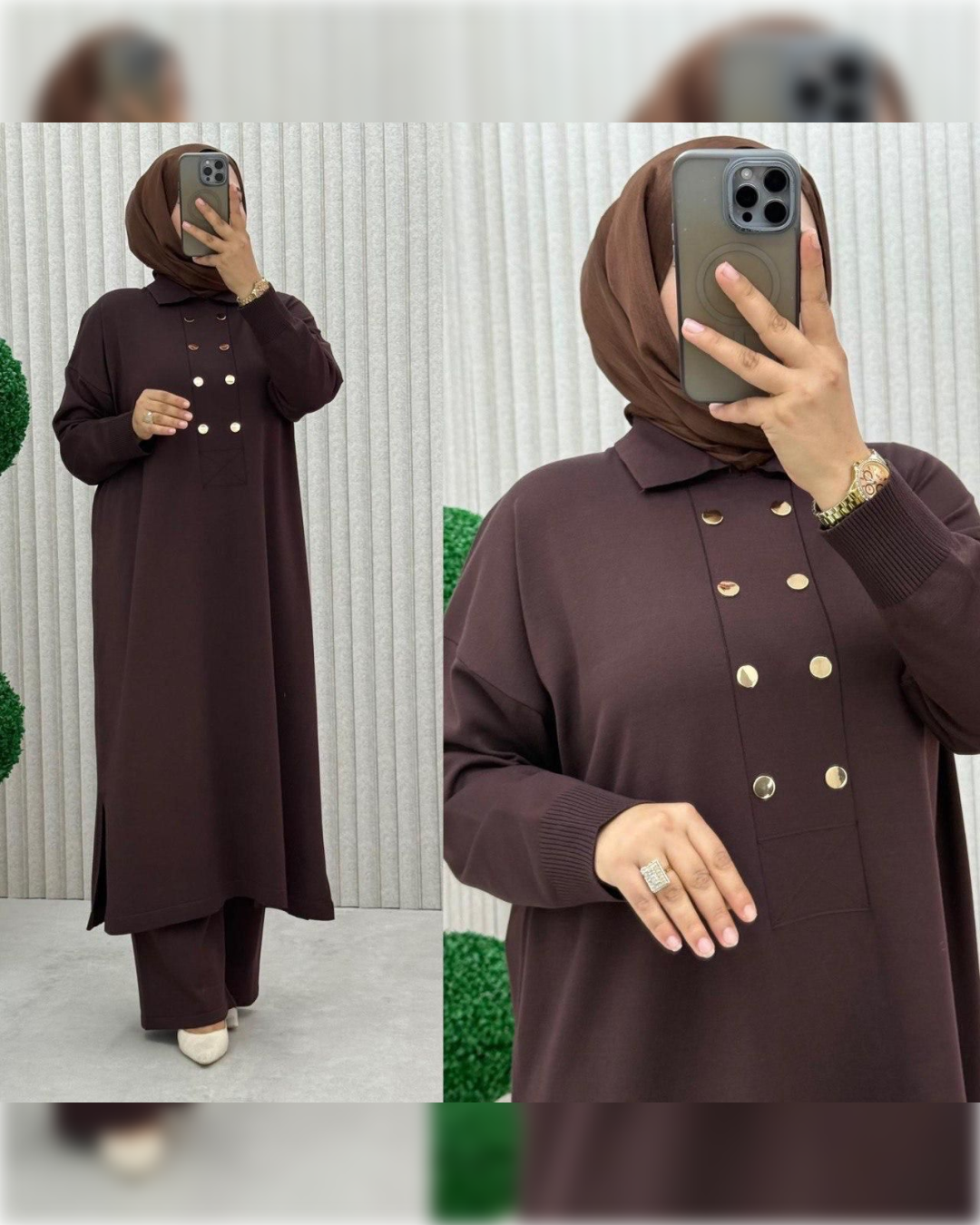 Cozy Two-Piece Modest Set – Available in 5 gorgeous shades طقم شتوي أنيق من قطعتين متوفر بخمسة ألوان جميلة