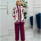 Elegant Lightweight Sporty Outfit of 3-Pieces in Maroon Shade طقم رياضي خفيف و أنيق من ثلاثة قطع باللون الخمري الجميل