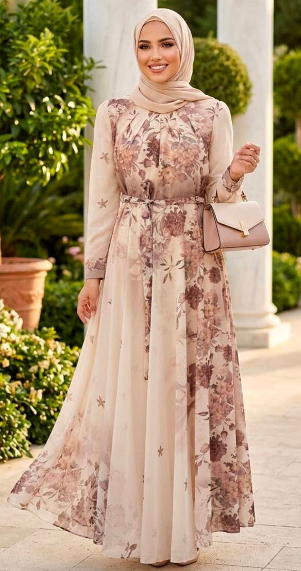 Elegant Floral Maxi Dress in Gorgeous Shades