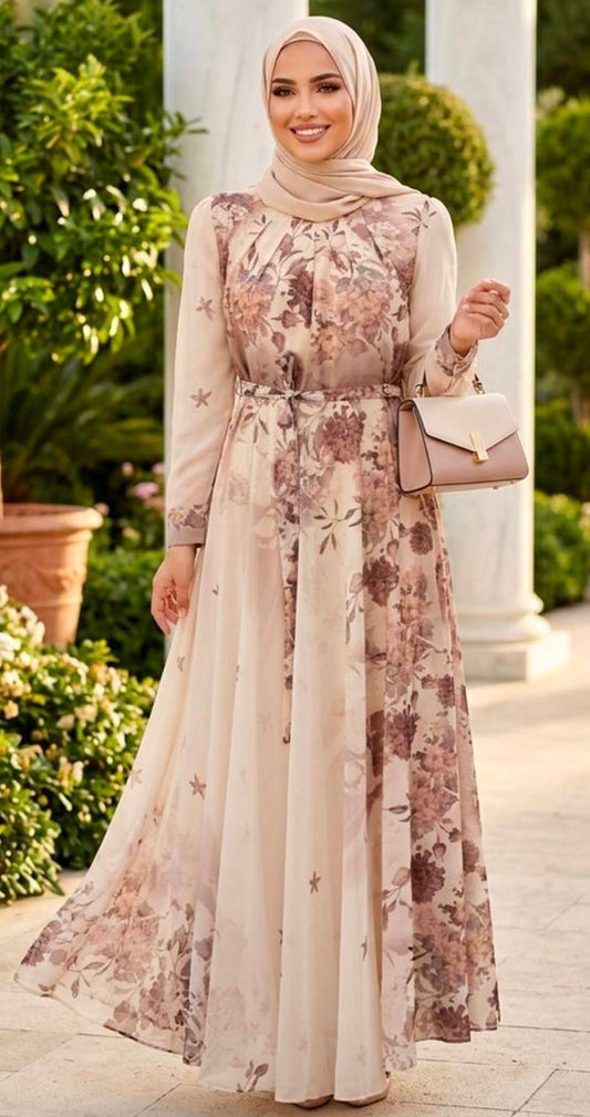 Elegant Floral Maxi Dress in Gorgeous Shades