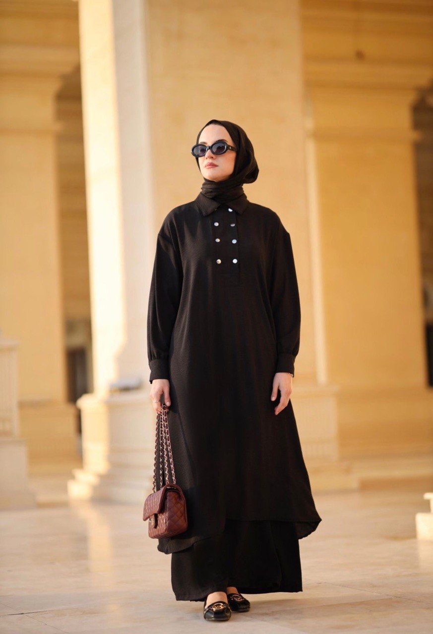Casual Two-Piece Modest Set in 3 Gorgeous Shades |  طقم عملي محتشم مكون من قطعتين بثلاثة ألوان رائعة