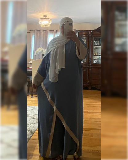 Sleek Modern Abaya Paired with Trousers in Elegant Tones  عباءة صيفية بقصة عصرية أنيقة مع بنطال متوفرة بعدة ألوان جميلة