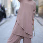 Modern Flowy Wide-Leg Silhouette Set طقم عصري مميز من قطعتين