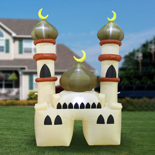 Islamic Inflatable 6 ft Mosque for Ramadanبالون زينة لرمضان على شكل مسجد بارتفاع يصل الى 6 أقدام