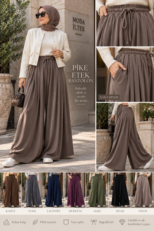 Maran Flowy Wide-Leg Pants بنطال ماران الواسع المريح