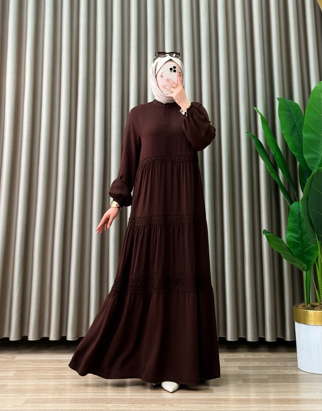Lily Elegant Tiered Modest Dress
