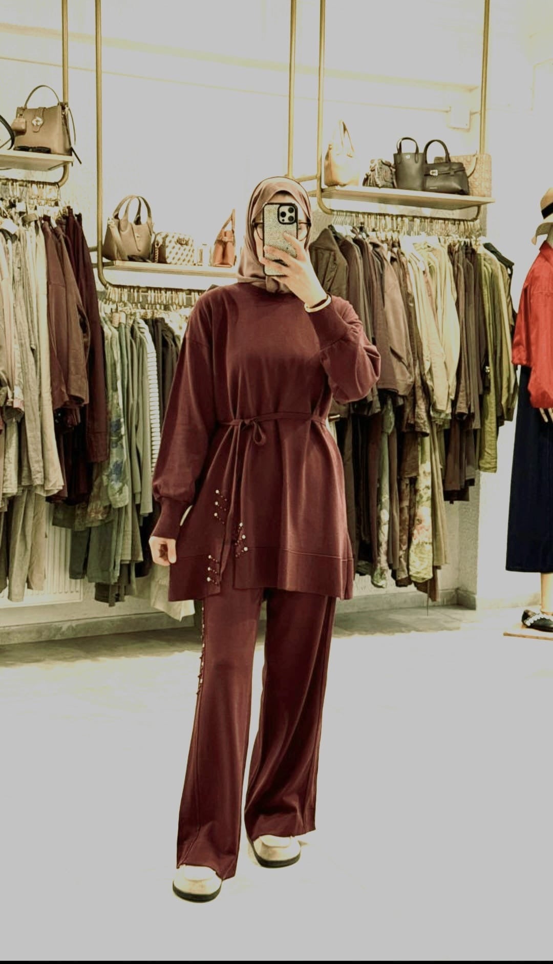 Nada Elegant Two Piece Tunic and Pants Set طقم ندى الأنيق من قطعتين