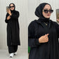 Casual Long Hooded Zip Up Cardigan in 3 Gorgeous Shades كارديجان عملي طويل بسحاب متوفر بثلاثة ألوان جميلة