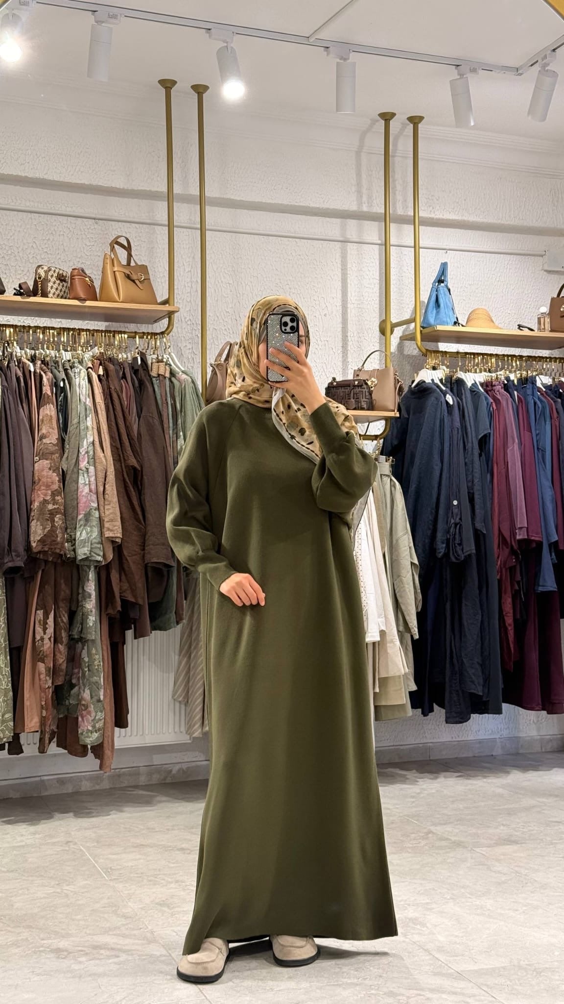 Maysoon Elegant Soft Wool Dress. فستان ميسون الأنيق من الصوف الناعم