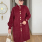 Elegant Long Mohair Knit Cardigan كارديجان طويل بنسيج الموهير الفاخر