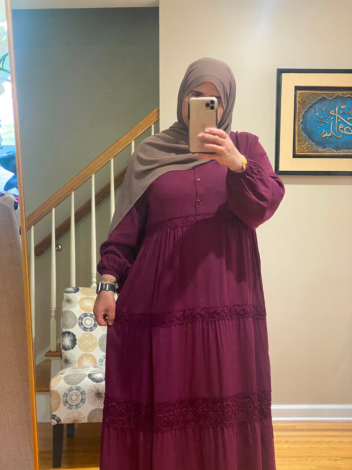 Lily Elegant Tiered Modest Dress