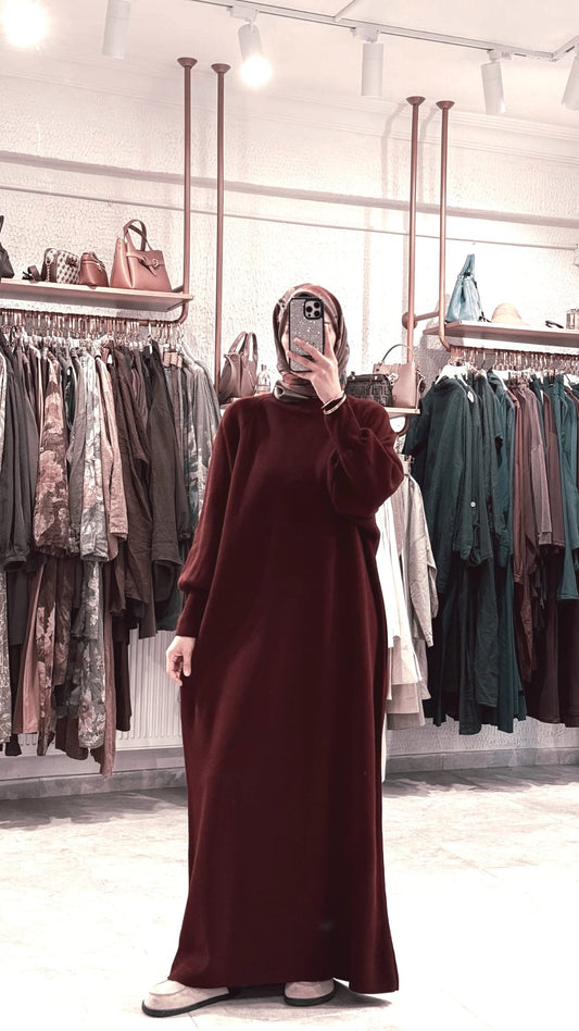 Maysoon Elegant Soft Wool Dress. فستان ميسون الأنيق من الصوف الناعم