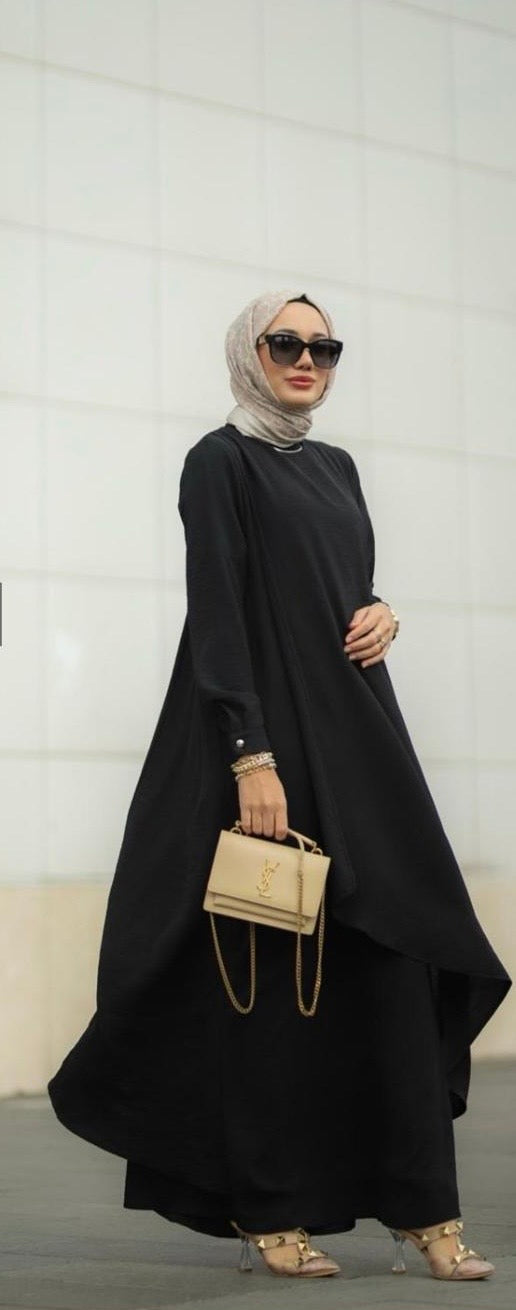 Zahra- Classic Elegant Abaya Dress | فستان/عباءة زهرة الأنيقة
