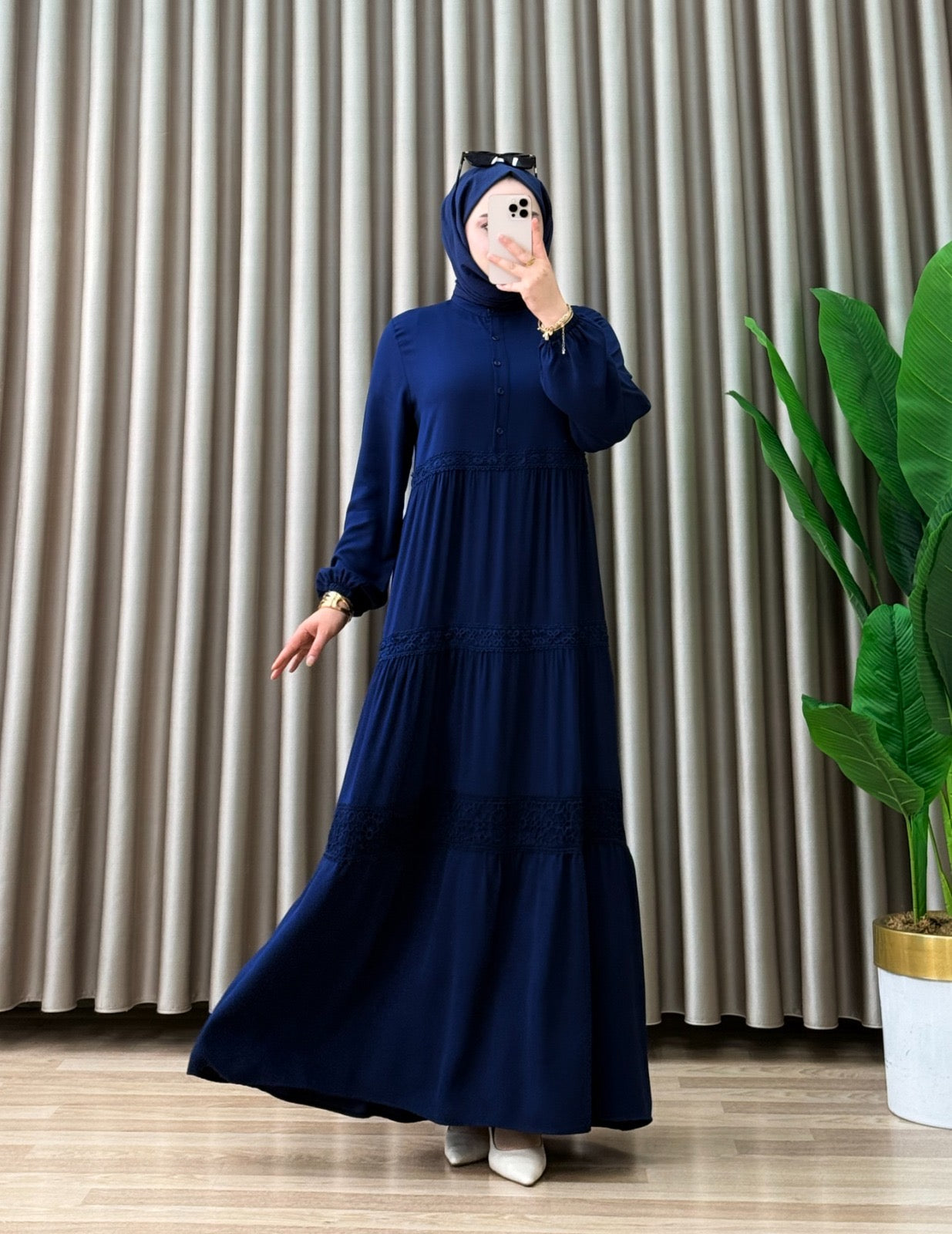 Lily Elegant Tiered Modest Dress
