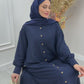 Elegant Button-Front Two-Piece Set | طقم انيق من قطعتين
