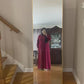 Elegant Two-Piece Abaya dress set in Maroon Shade   طقم عباءة أنيق من قطعتين باللون الأحمر القرمزي الجميل
