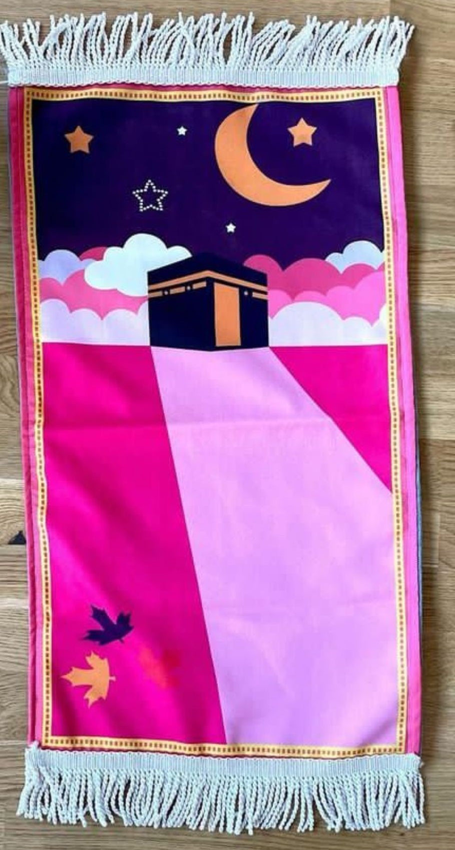 Kabaa - pink theme prayer mat