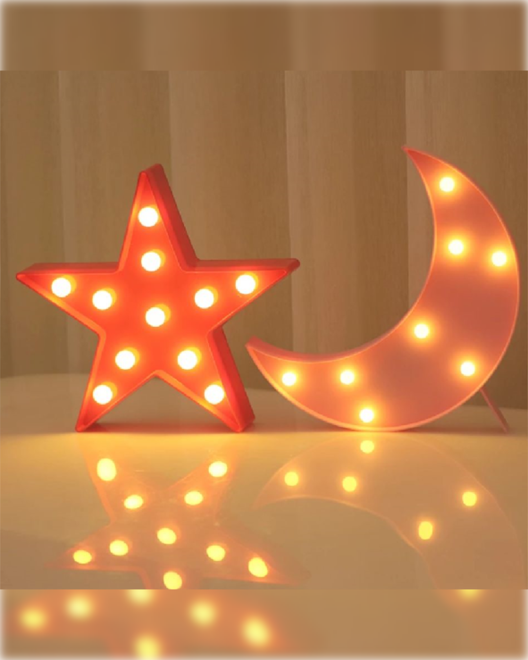 Lovely & Warm Crescent - Star Lights Set  مجموعة الإضاءةالجميلة و المكونة من نجمة و هلال